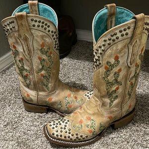 Corral Cactus boots. Work once SUPER CUTE